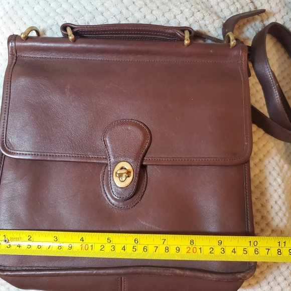 Vintage Coach Willis Station Crossbody Shoulder Bag Brown Leather - Picture 16 of 16